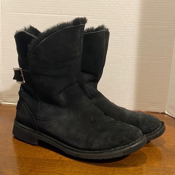 UGG Australia JANNIKA Black boots womens size 8 - Picture 1 of 13
